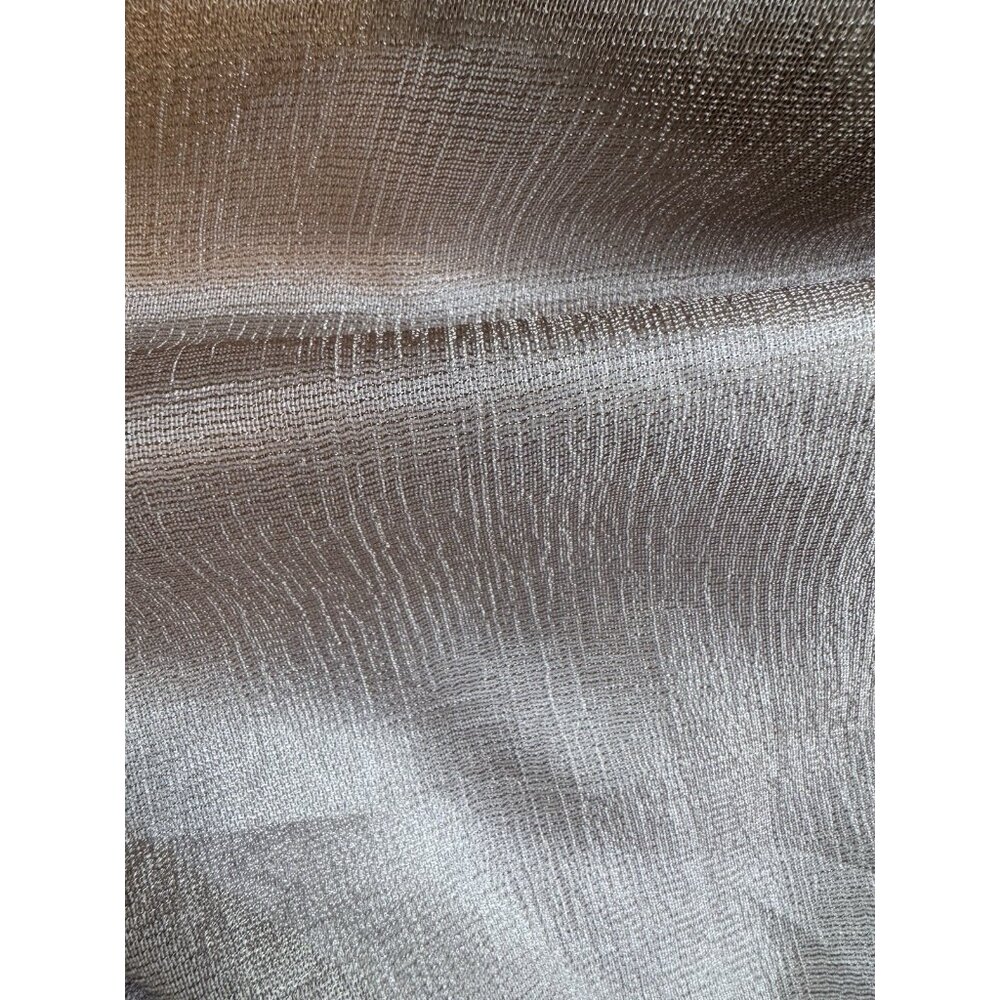 NORDSTROM Sheer Silk Blend Wrap Scarf  Gold Fringe Hem 80” X 28” $79 - Picture 4 of 9